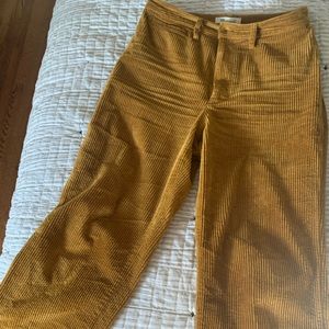 Madewell Slim Emmet Wide Legged Cropped Pants